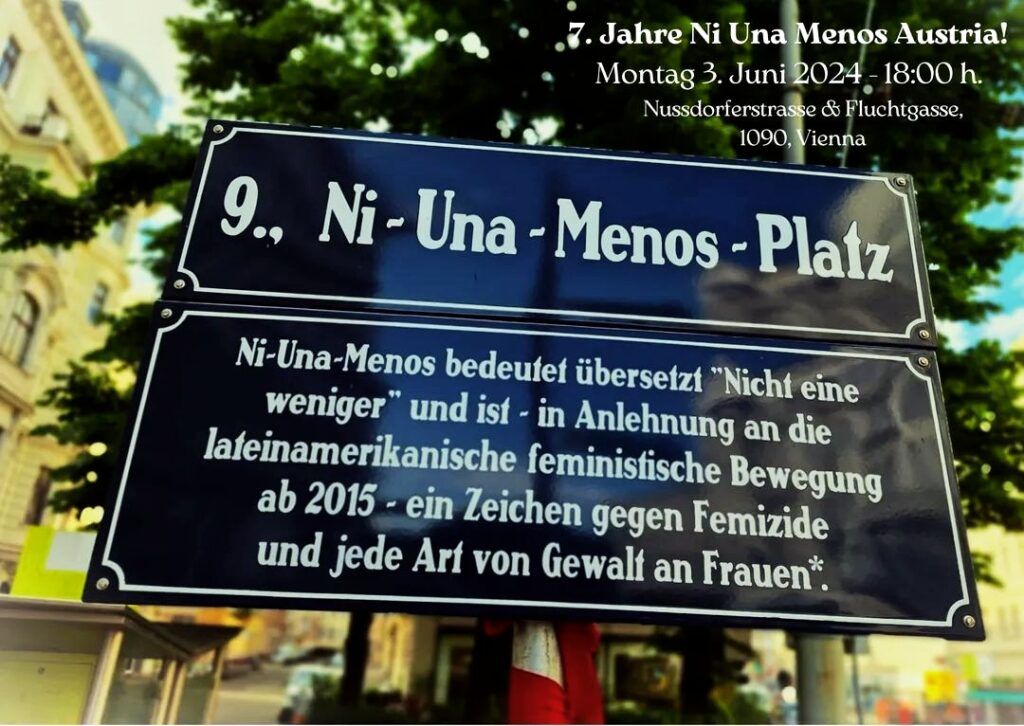 Ni Una Menos Platz Schild